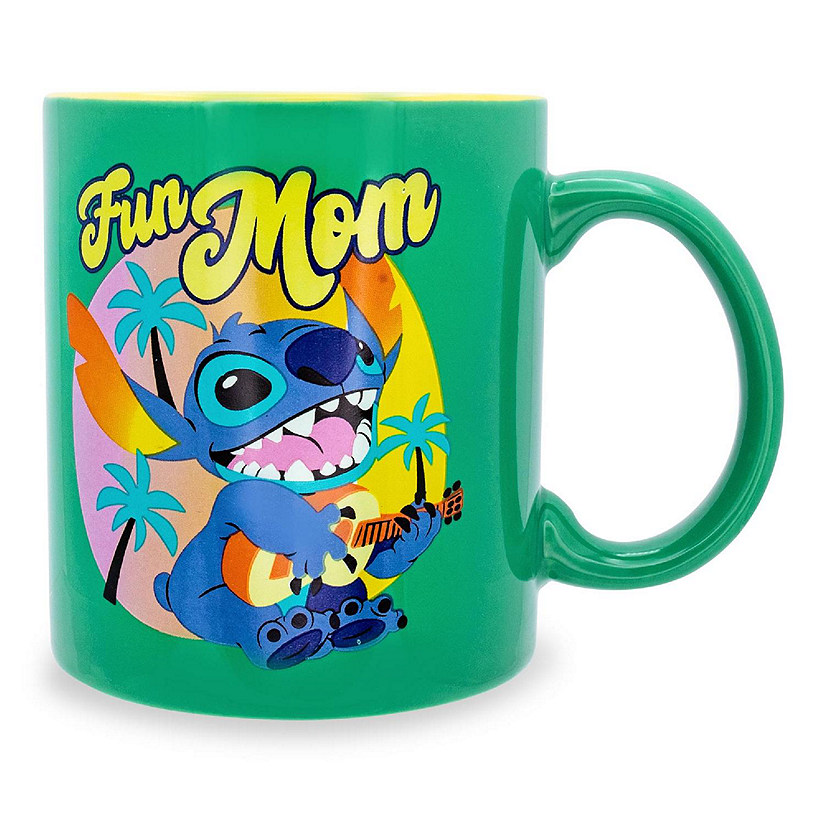 Disney Lilo & Stitch "Fun Mom" Ceramic Mug  Holds 20 Ounces Image