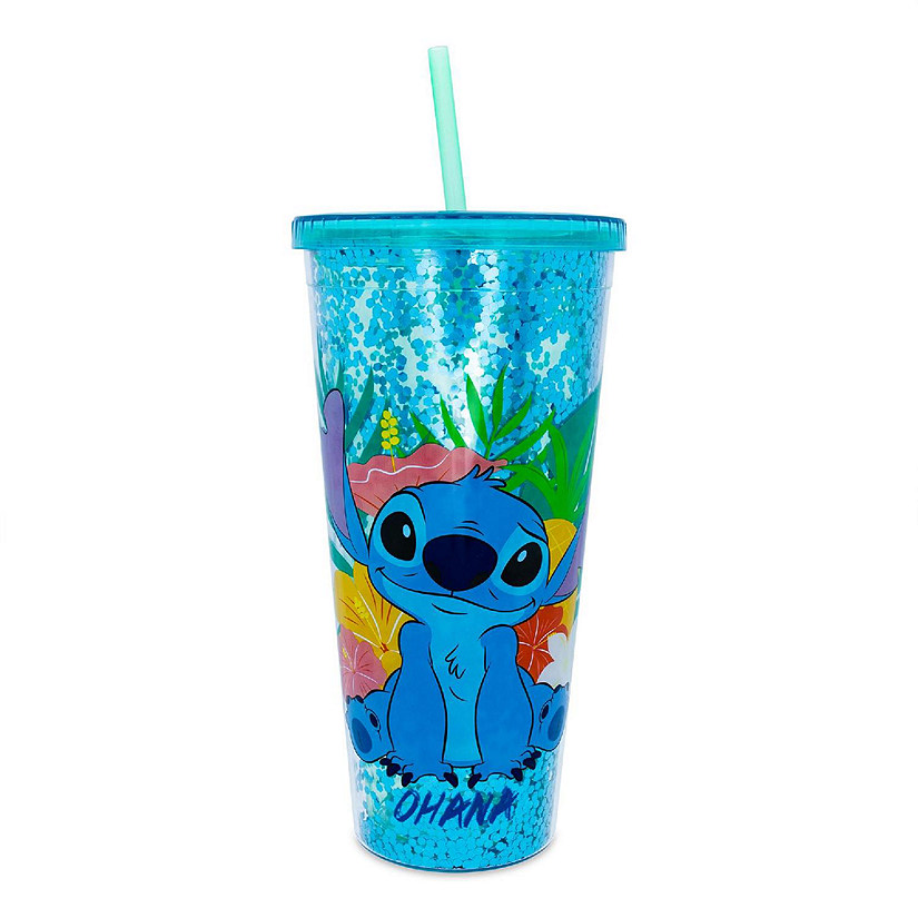Disney Lilo & Stitch Holiday Lights Carnival Cup With Lid And Straw Holds  20 Ounces