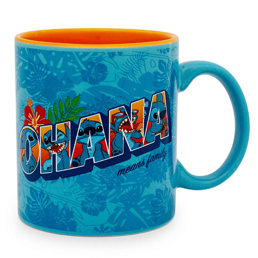Disney Lilo & Stitch "Ohana Means Family" Ceramic Mug  Holds 20 Ounces Image