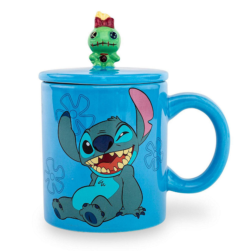Disney Lilo & Stitch "Ohana Means Family" Ceramic Mug With Lid  Holds 18 Ounces Image