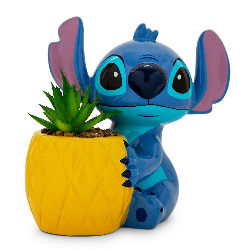 Disney Lilo & Stitch Pineapple 6-Inch Planter With Artificial Succulent Image