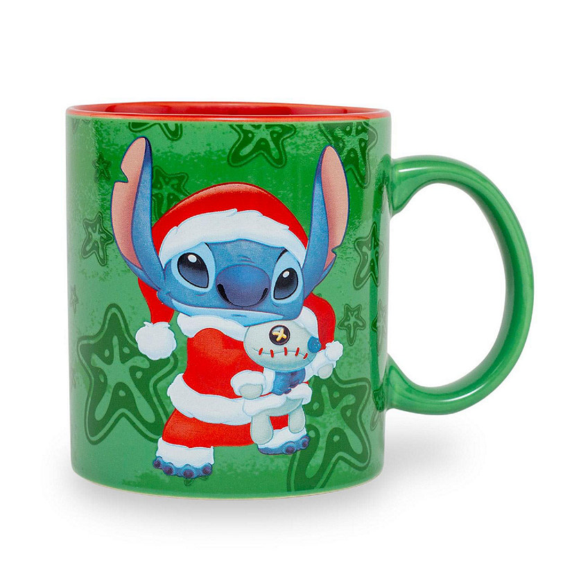 Disney Lilo & Stitch Santa Suit Ceramic Mug  Holds 20 Ounces Image