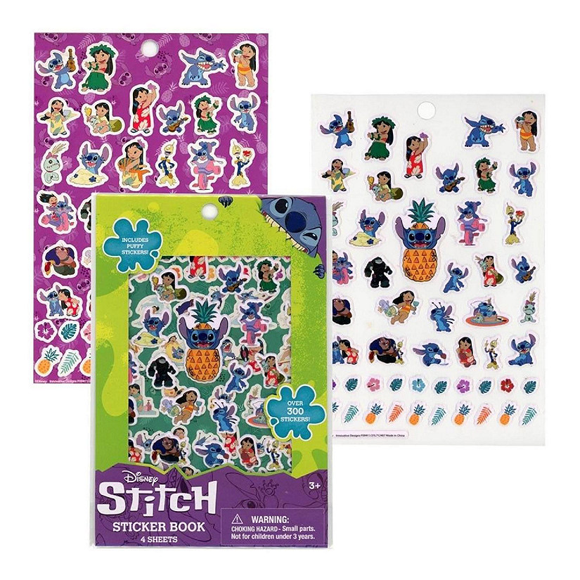 Disney Lilo & Stitch Sticker Book  4 Sheets  Over 300 Stickers Image