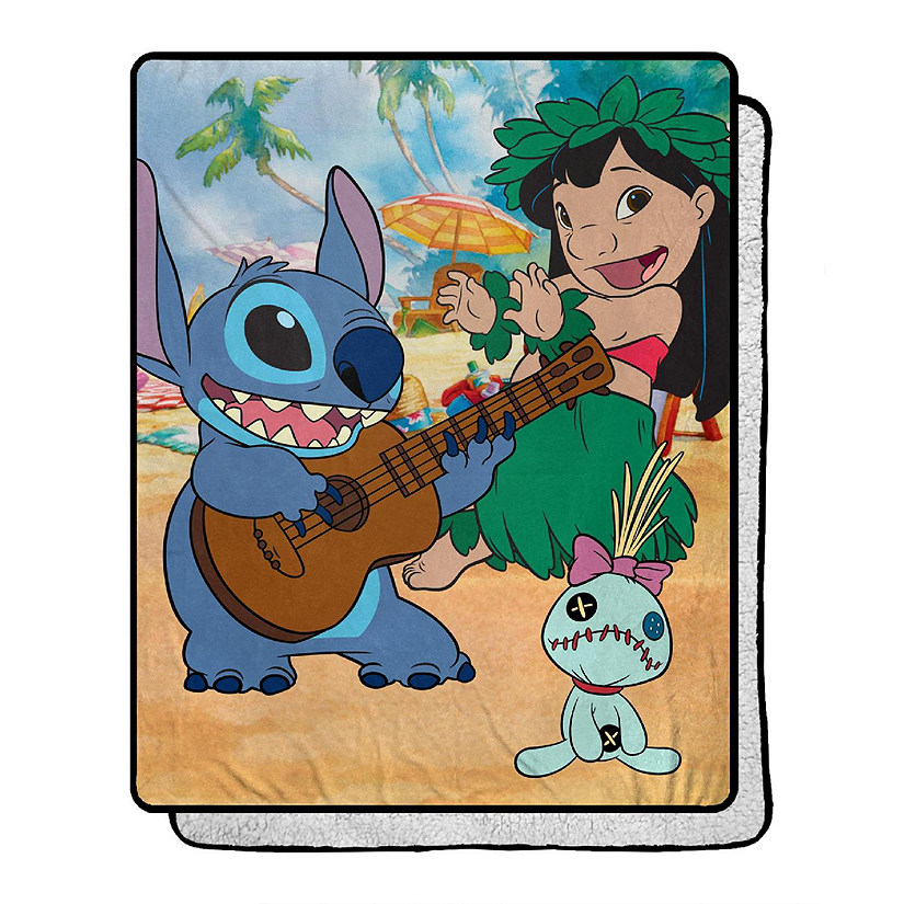 Disney Lilo & Stitch Beach Chair Flannel Womens Woven Button-Up