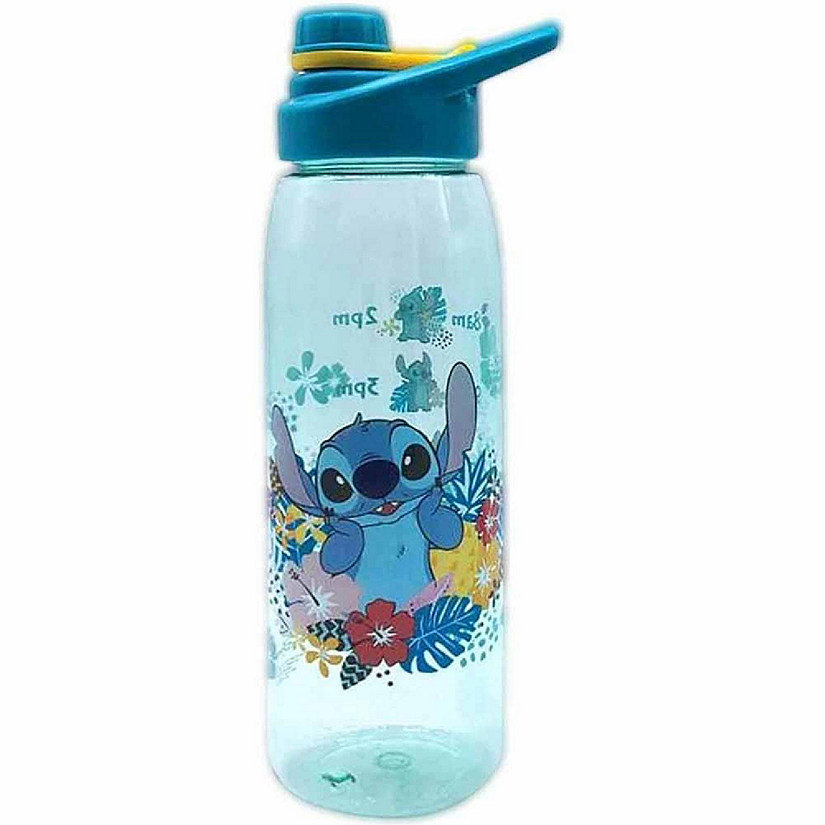 Disney Lilo & Stitch Tropical Water Bottle With Time Table  Holds 28 Ounces Image