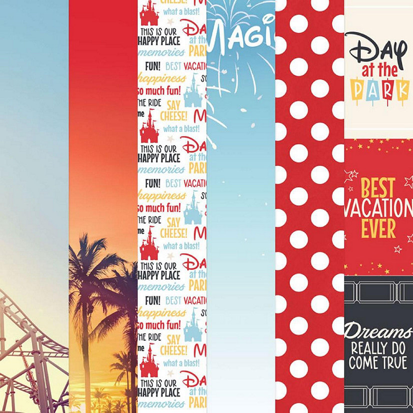 Disney Magic Memories 12 x 12 Scrap Paper Set - 9 Sheets Image