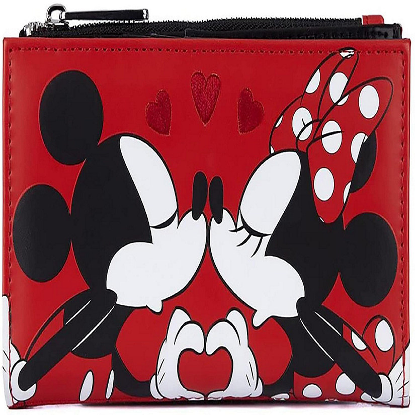 Disney Minnie Loves Mickey Mouse Loungefly Embossed Tote With Bag Red
