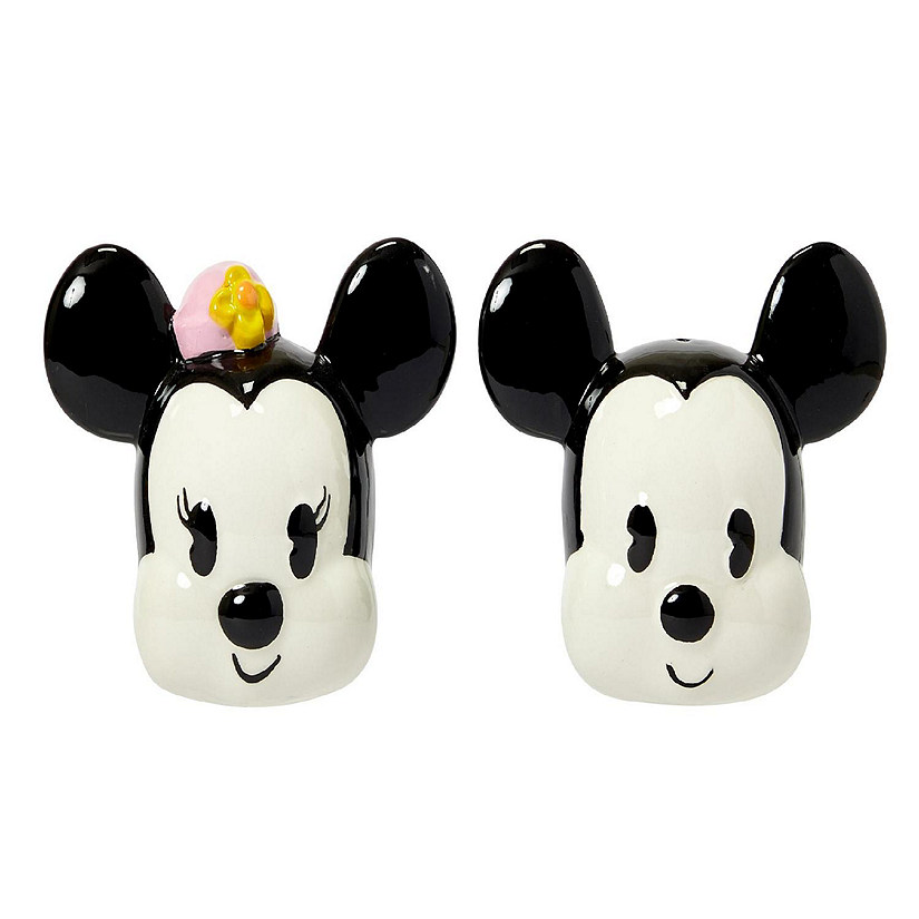 Disney Mickey Mouse & Minnie Mouse Salt & Pepper Shaker Set  Ceramic Shakers Image