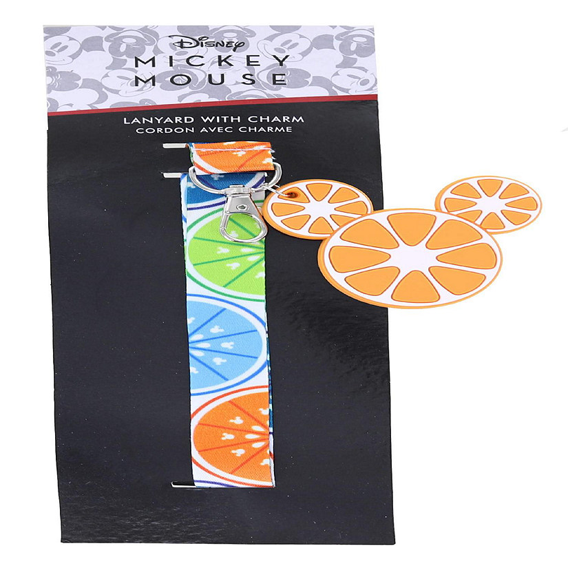 Disney Mickey Mouse Fruit Lanyard With Orange Charm Image