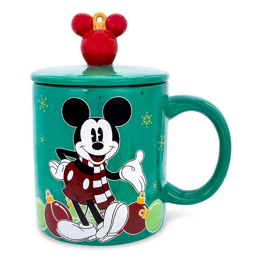 Disney Mickey Mouse Holiday Ornaments Ceramic Mug  Holds 18 Ounces Image