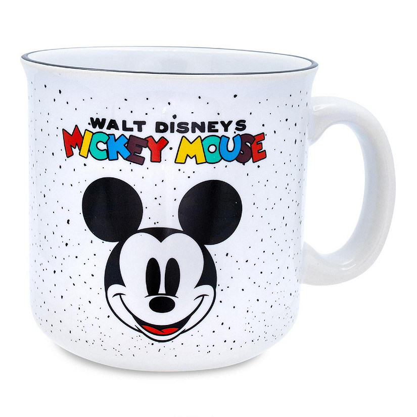 Disney Mickey Mouse Rainbow Ceramic Camper Mug  Holds 20 Ounces Image