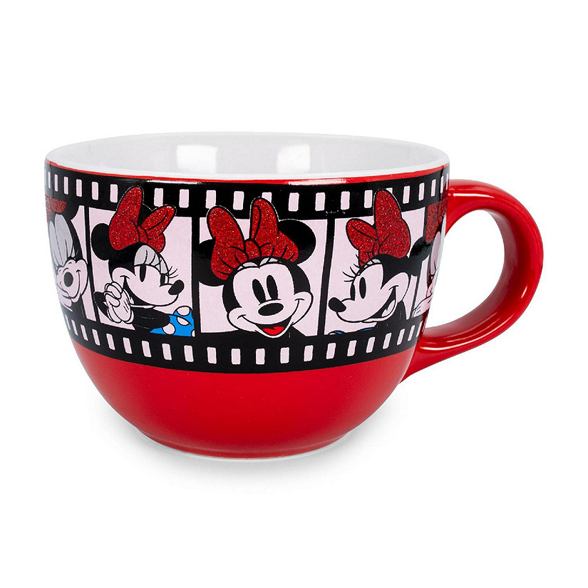 Disney Minnie Mouse Film Reel Ceramic Soup Mug  Holds 24 Ounces Image