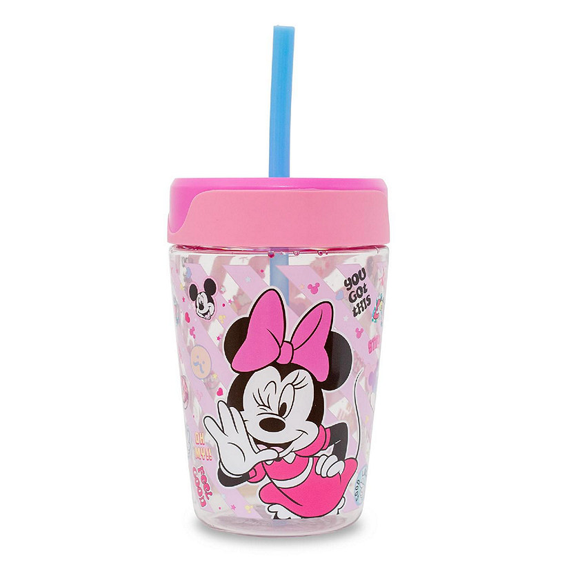 Disney Minnie Mouse Kids Spill-Proof Tumbler With Straw  Holds 18 Ounces Image