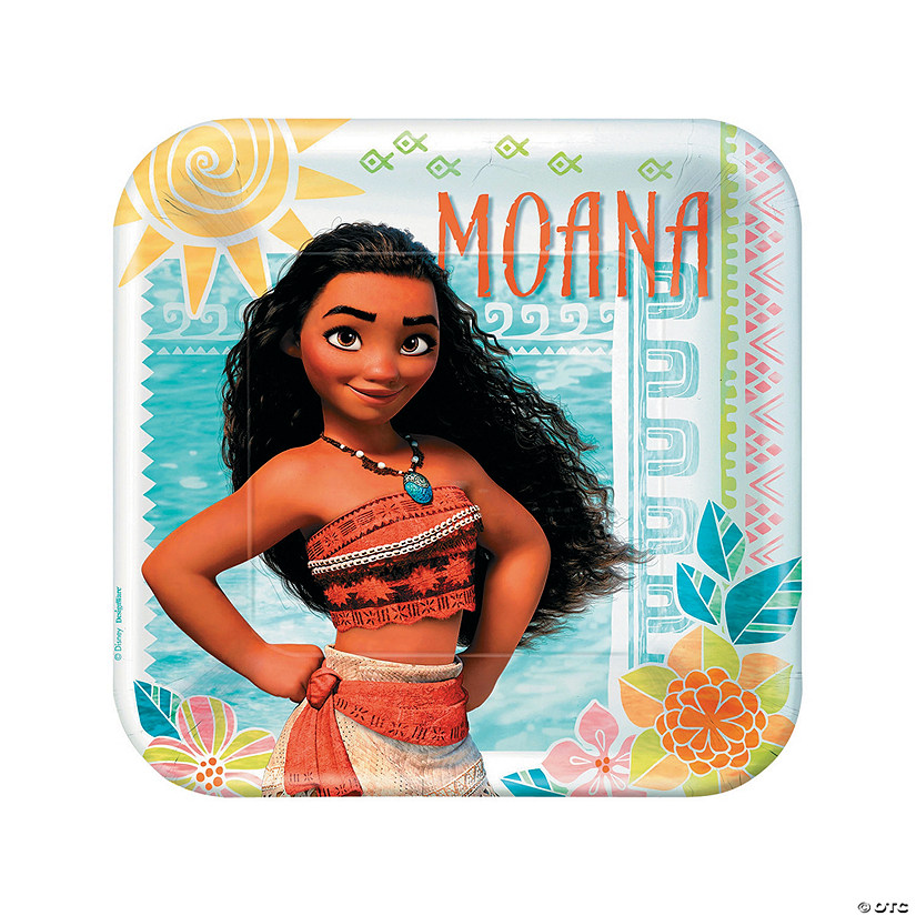 Disney Moana Party Paper Dinner Plates - 8 Ct. Image