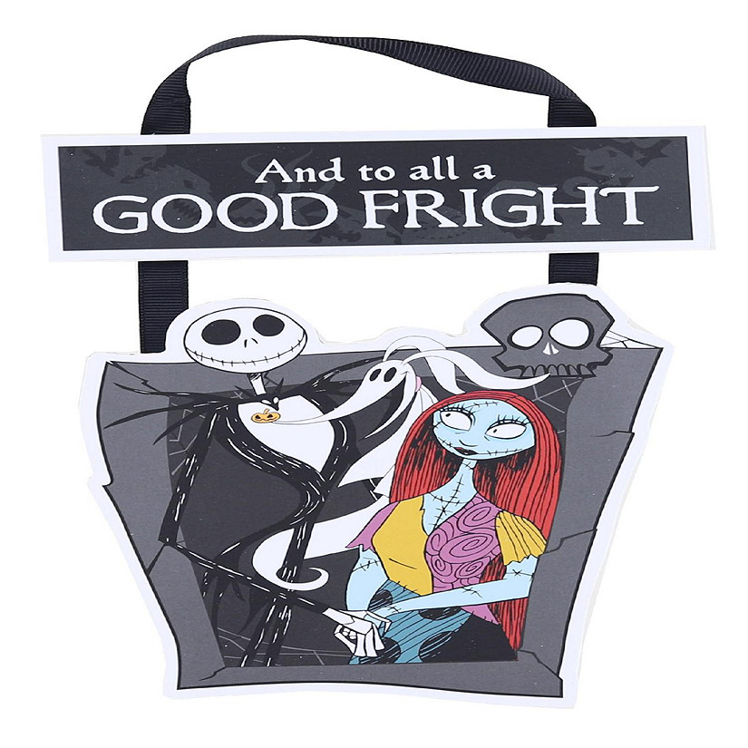Disney Nightmare Before Christmas "Good Fright" 2-Piece Hanging Sign Wall Art Image