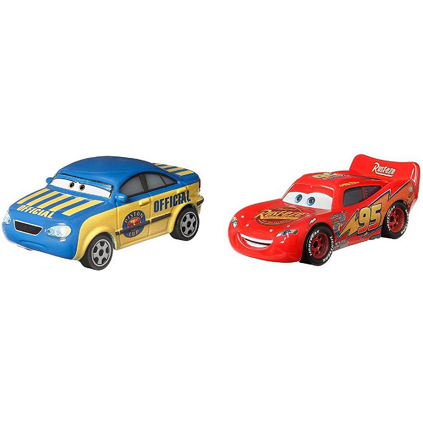 Disney Pixar Cars 3, Race Official Tom & Lightning McQueen 2-Pack, 1:55 Scale Die-Cast Image