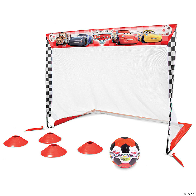 Disney Pixar Cars Soccer Goal Set for Kids by GoSports - Includes 1 Soccer Goal, 1 Soccer Ball and 4 Soccer Cones Image