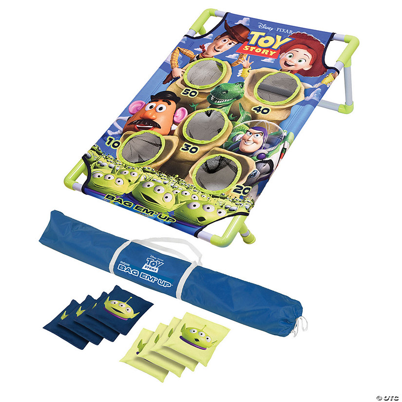 Disney Pixar Toy Story Bag-Em-Up Game Set by GoSports - Includes 8 Alien Bean Bags with Portable Carrying Case Image