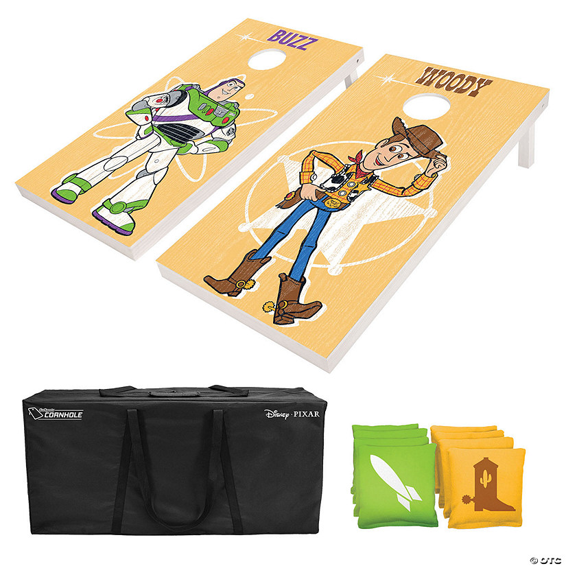 Disney Pixar Toy Story Regulation Size Cornhole Set by GoSports - Includes 8 Bean Bags and Portable Carrying Cas Image