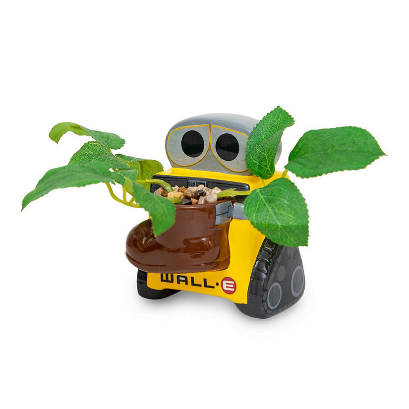 Disney Pixar WALL-E 4-Inch Ceramic Mini Planter With Artificial Succulent Image