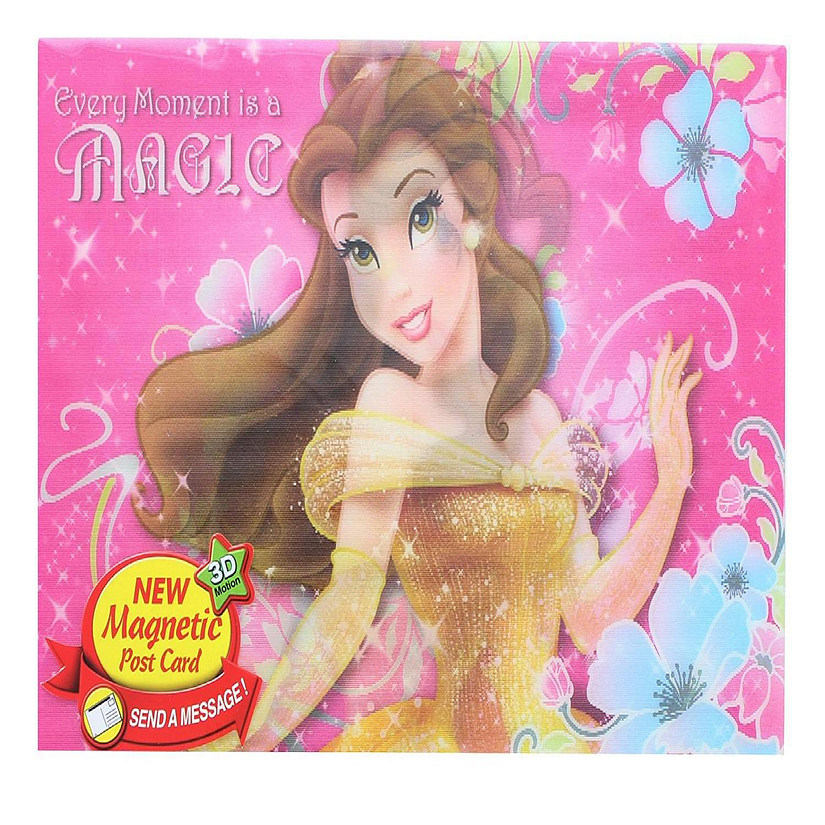 Disney Princess Belle 3D Motion Picture Card Magnet Image