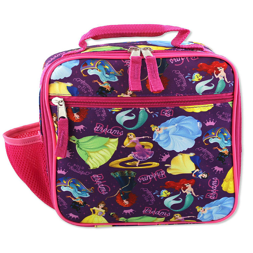 Disney Princess Girl's Soft Insulated School Lunch Box (One Size, Purple/Pink) Image