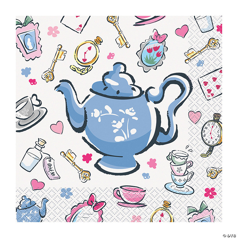 Disney&#8217;s Alice in Wonderland Teapot Luncheon Napkins - 16 Pc. Image