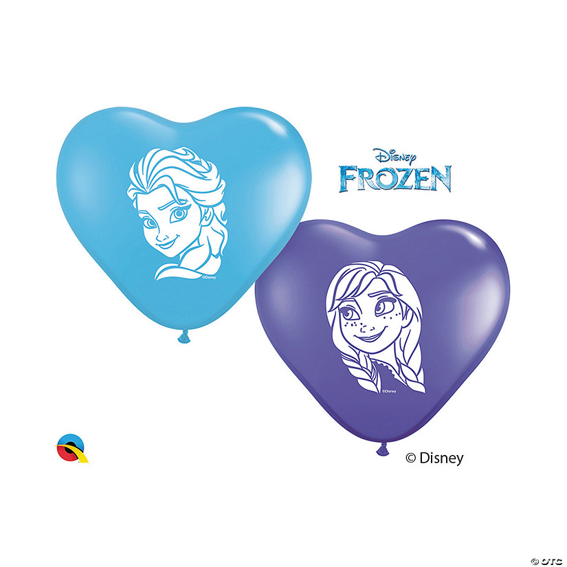 Disney&#8217;s Frozen&#8482; Anna & Elsa 6" Latex Heart Balloons Image