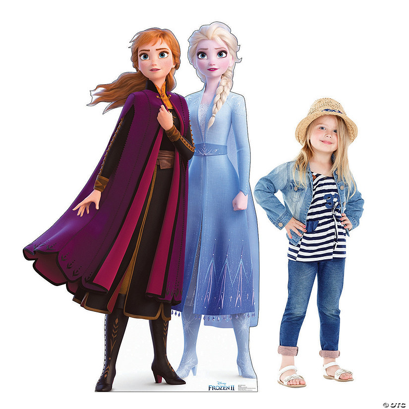 Disney&#8217;s Frozen II Anna & Elsa Life-Size Cardboard Stand-Up Image