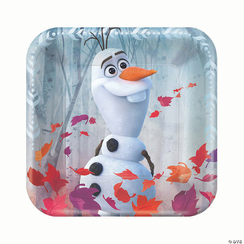Disney&#8217;s Frozen II Party Olaf Square Paper Dessert Plates - 8 Ct. Image