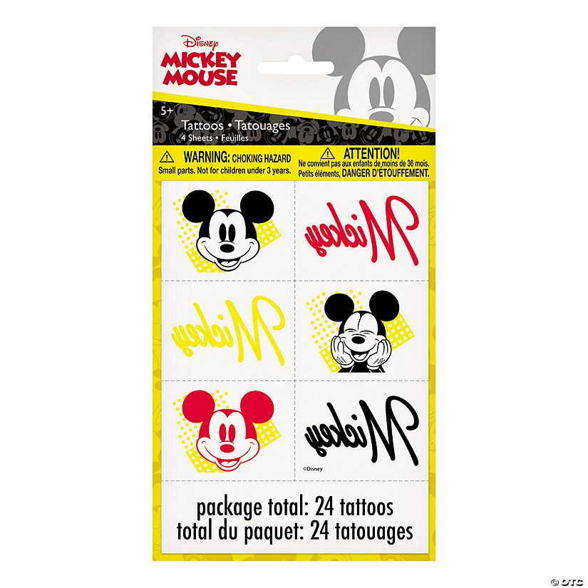 Disney’s Mickey Mouse Temporary Tattoos 24 Pc. Discontinued