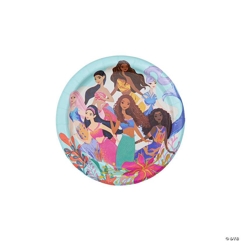Disney&#8217;s The Little Mermaid&#8482; Ariel & Friends Paper Dessert Plates - 8 Ct. Image