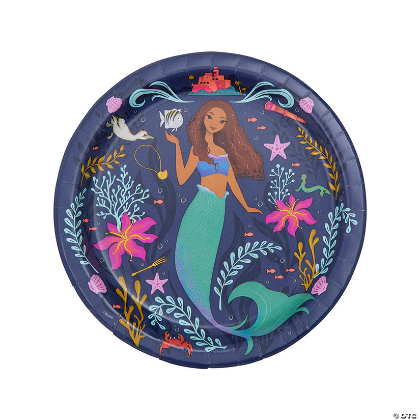 Disney&#8217;s The Little Mermaid&#8482; Ariel & Friends Paper Dinner Plates - 8 Ct. Image
