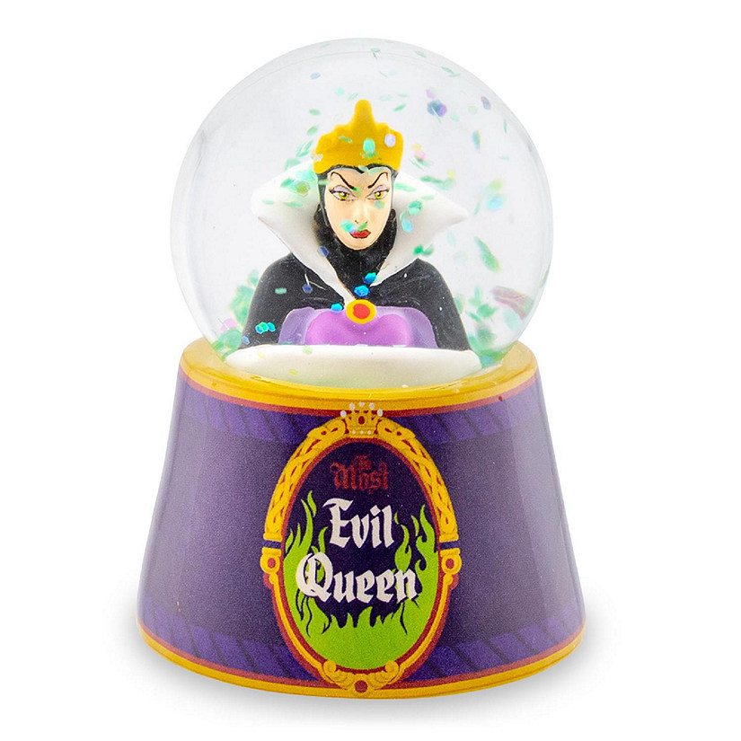 Disney Snow White Evil Queen "Mirror, Mirror" Mini Light-Up Snow Globe Image
