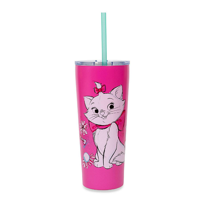 Disney The Aristocats Marie "Bonjour" Stainless Steel Tumbler  Holds 22 Ounces Image