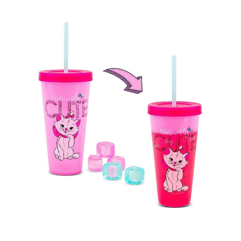 Disney The Aristocats Marie Color-Changing Plastic Tumbler  Holds 24 Ounces Image