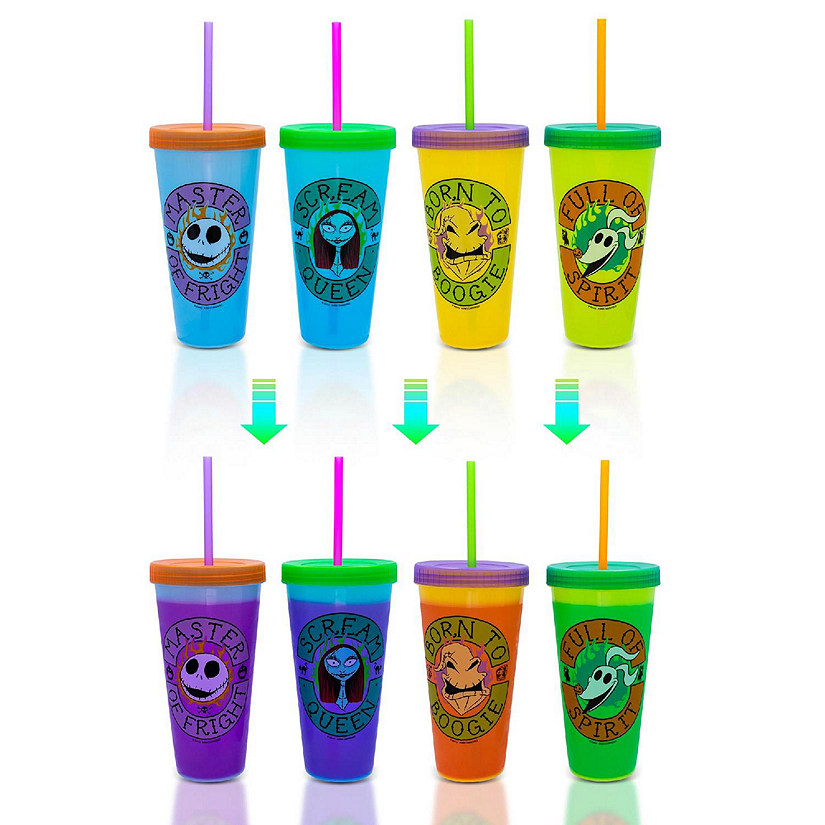 Disney The Nightmare Before Christmas Color-Changing Plastic Tumblers  Set of 4 Image