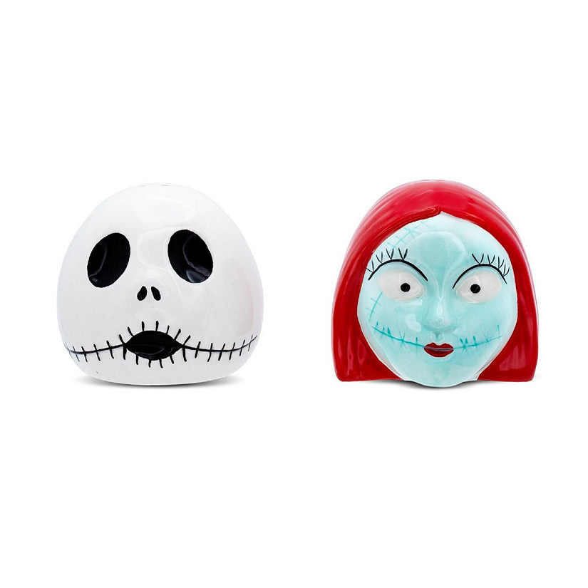 Disney The Nightmare Before Christmas Jack and Sally Salt and Pepper Shaker Set Image