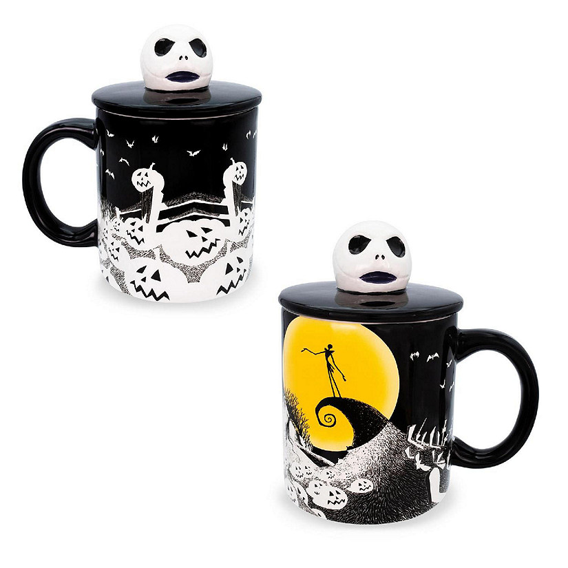 Disney The Nightmare Before Christmas Jack Ceramic Mug With Sculpted Lid Image