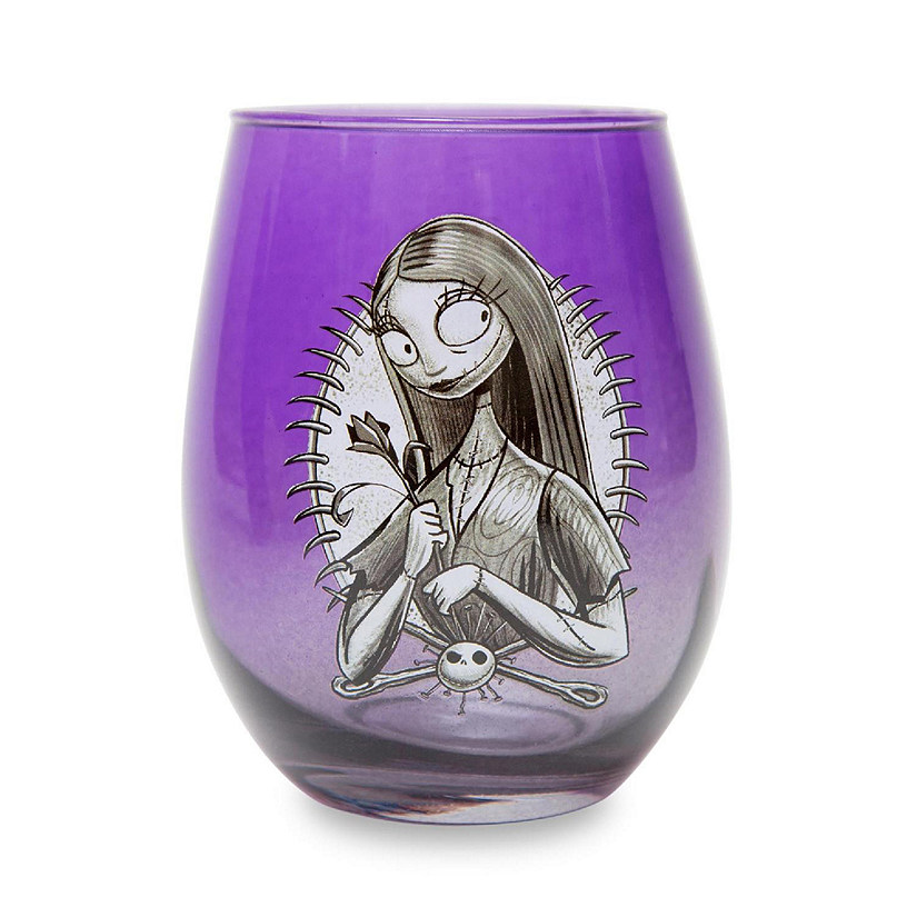 Disney The Nightmare Before Christmas Sally Purple Stemless Wine Glass Image