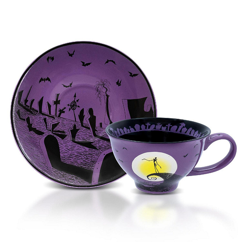 Disney The Nightmare Before Christmas Spiral Hill Ceramic Teacup and Saucer Set Image
