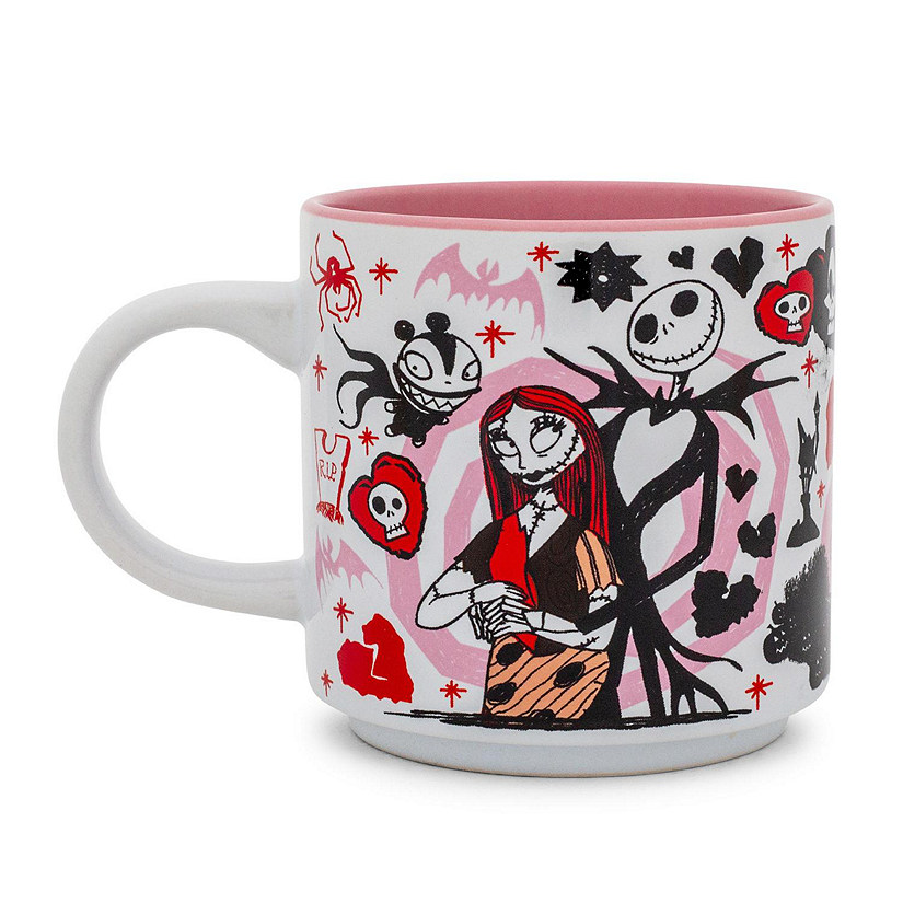 Disney The Nightmare Before Christmas Valentine's Town Stackable Ceramic Mug Image