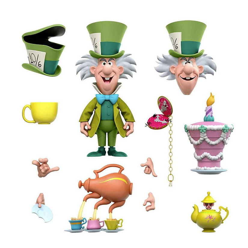 Disney Ultimates Alice Wonderland Mad Hatter 7-Inch Scale Action Figure Image