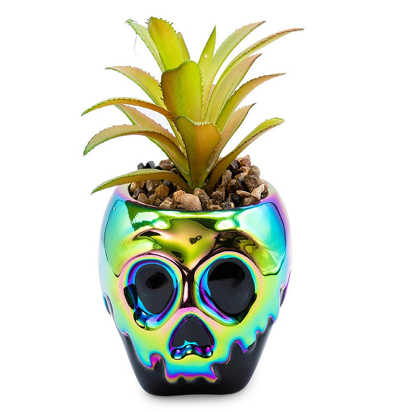 Disney Villains Poison Apple Mini Ceramic Planter with Artificial Succulent Image