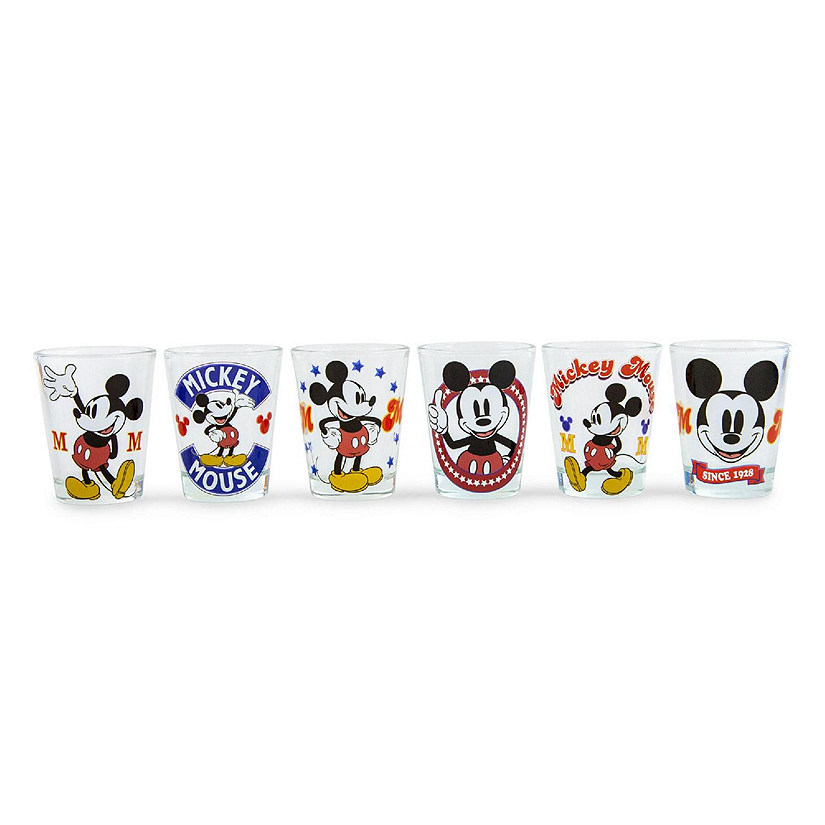 Disney Vintage Mickey Mouse 2-Ounce Mini Shot Glasses  Set of 6 Image