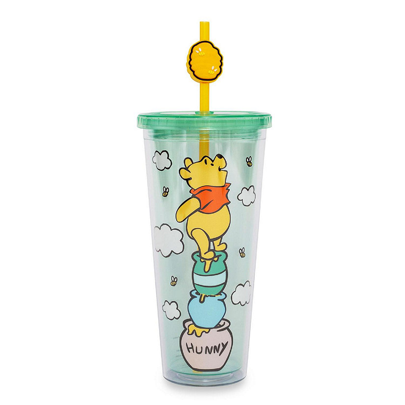 Disney Winnie the Pooh Hunny Pot Carnival Cup With Lid and Straw  Hold 24 Ounce Image