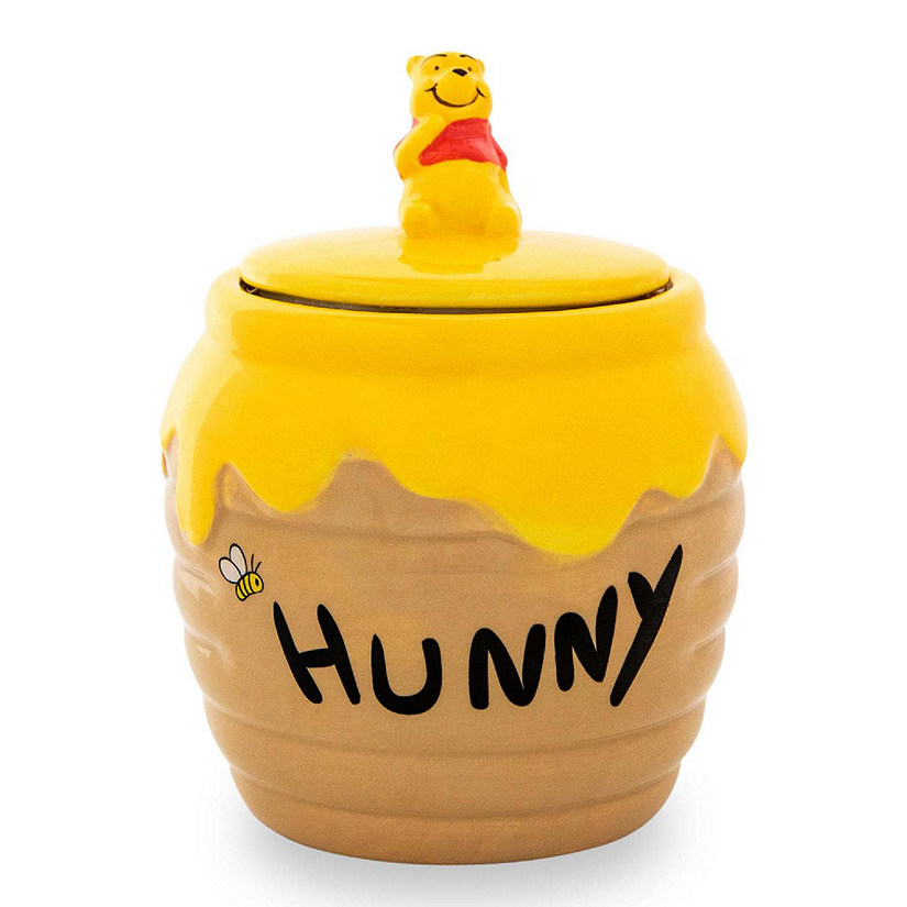 Disney Winnie the Pooh Hunny Pot Ceramic Snack Jar  6 Inches Tall Image