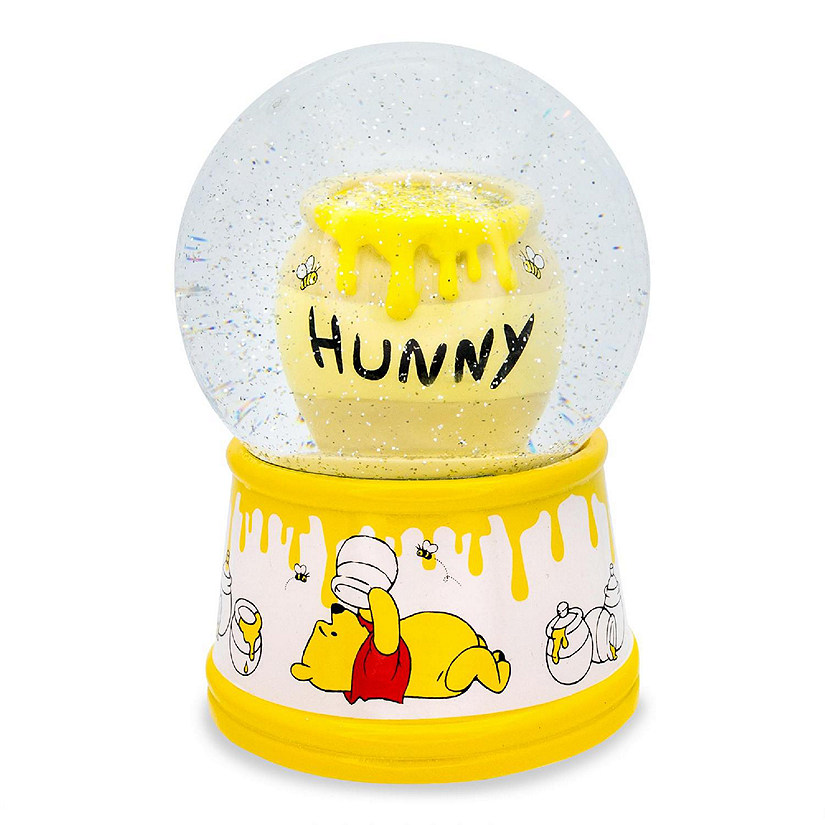 Disney Winnie The Pooh Hunny Pot Light-Up Snow Globe  6 Inches Tall Image
