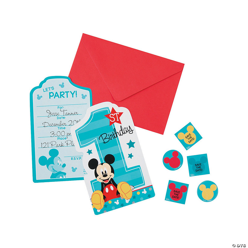 Disney&#39;s Mickey Mouse Fun To Be One Invitations - 8 Pc. Image