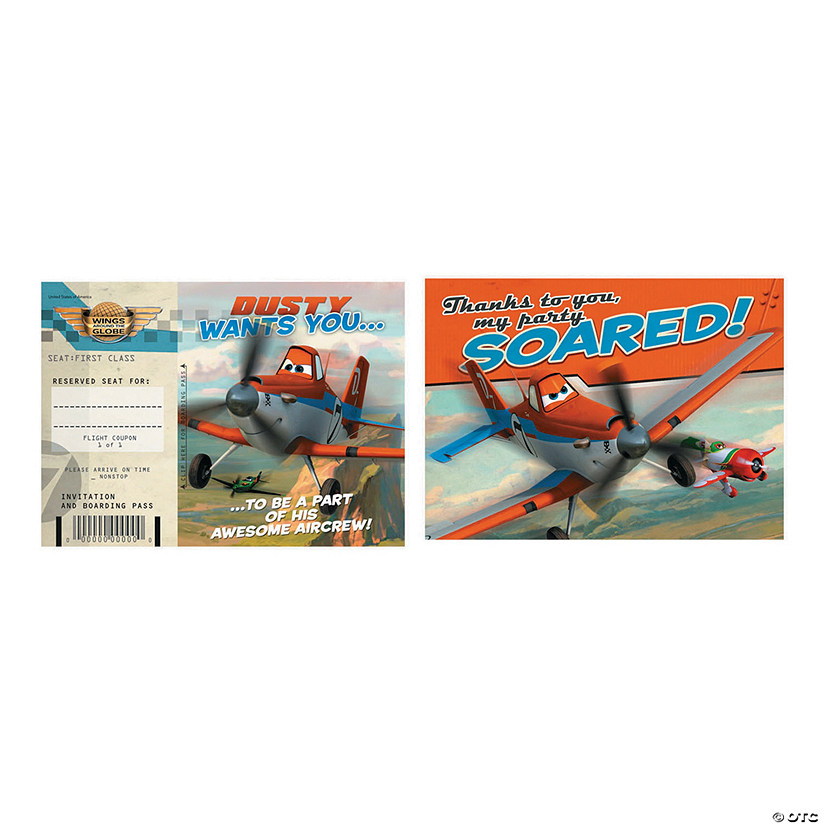 Disney's Planes Invitations & Thank You Cards - 16 Pc. Image